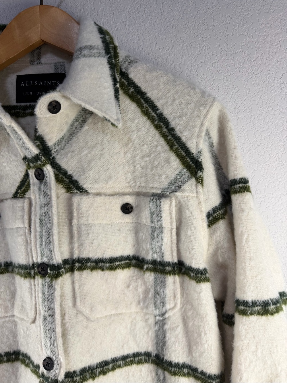 All Saints Monica Woven Shirt Sz 4 - Picture 3 of 7